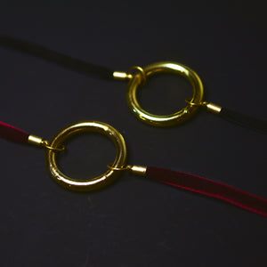 Velvet & Gold O ring Choker