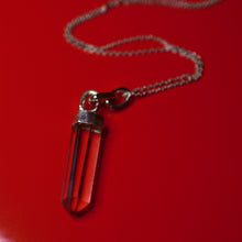 Crystal Clear Sterling silver chain pendant