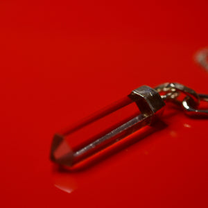 Crystal Clear Sterling silver chain pendant