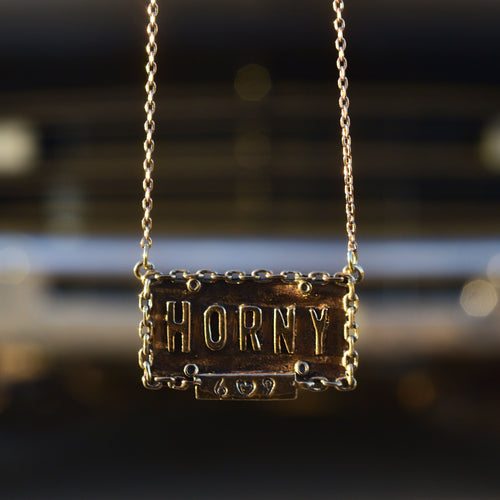 Horny License Plate Necklace