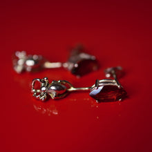 Itsy Bitsy Spider Garnet Studs
