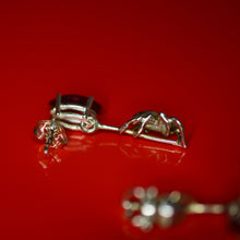 Itsy Bitsy Spider Garnet Studs