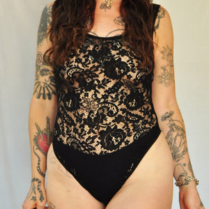 Vintage 90's Lace athletic Bodysuit - small