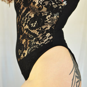 Vintage 90's Lace athletic Bodysuit - small