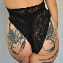 Vintage 80's Frederick's of Hollywood Lace Halter topBodysuit - small