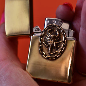 Scorpion Chain Lighter Gold