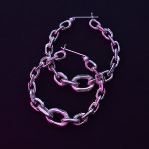 UFO Hoop Earrings - Chain