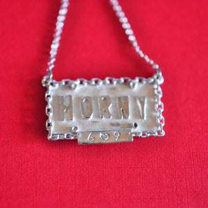 Horny License Plate Necklace