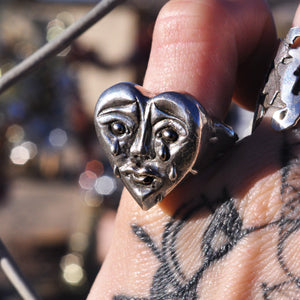 Grimace Face Ring - Cry one more time